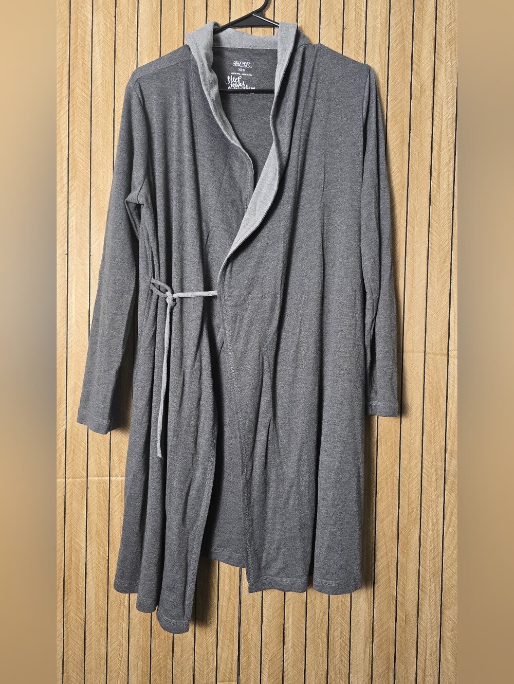 Gilligan & O'Malley Charcoal Gray Long Trench Cardigan